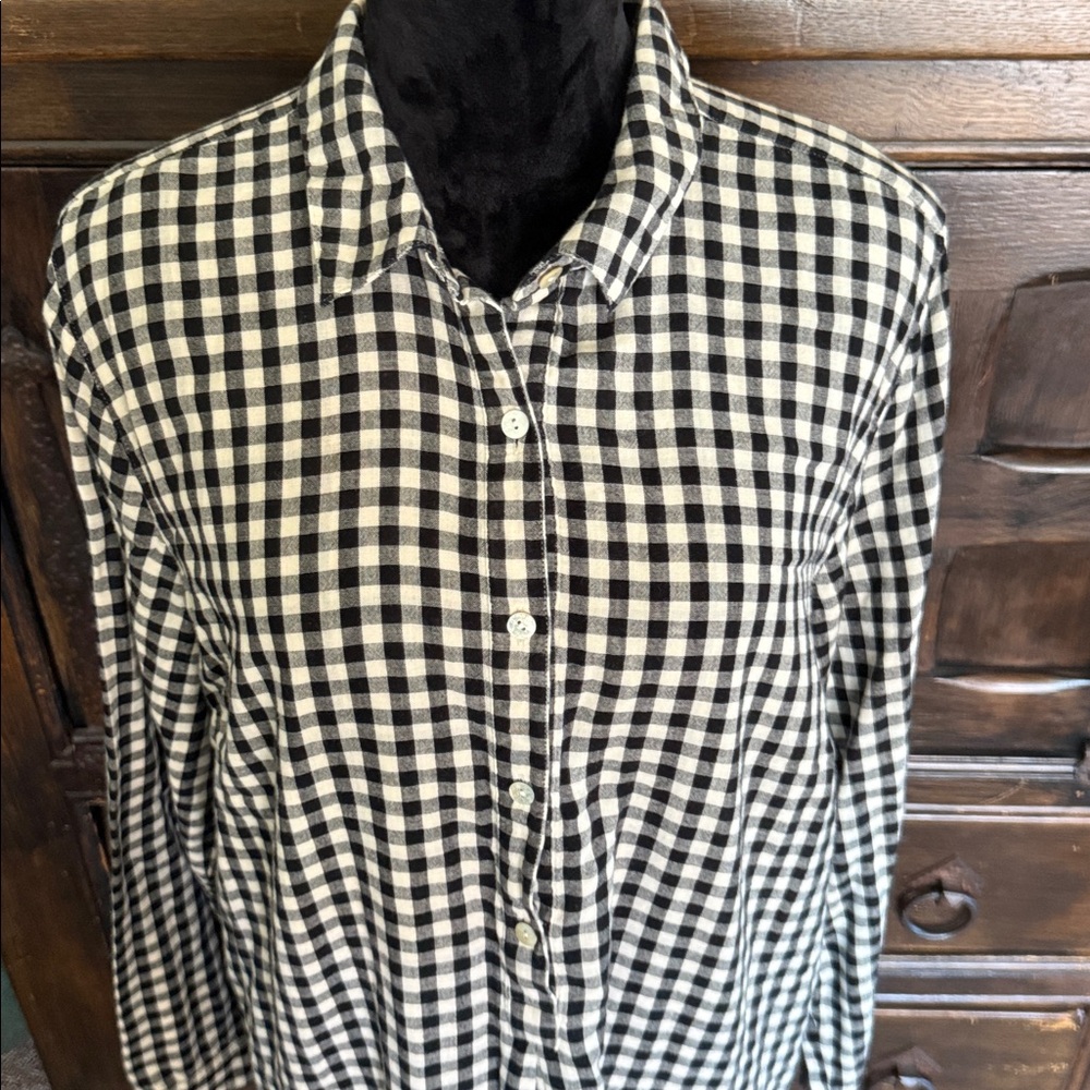 J Jill Shift Gingham Flannel Tunic - image 5